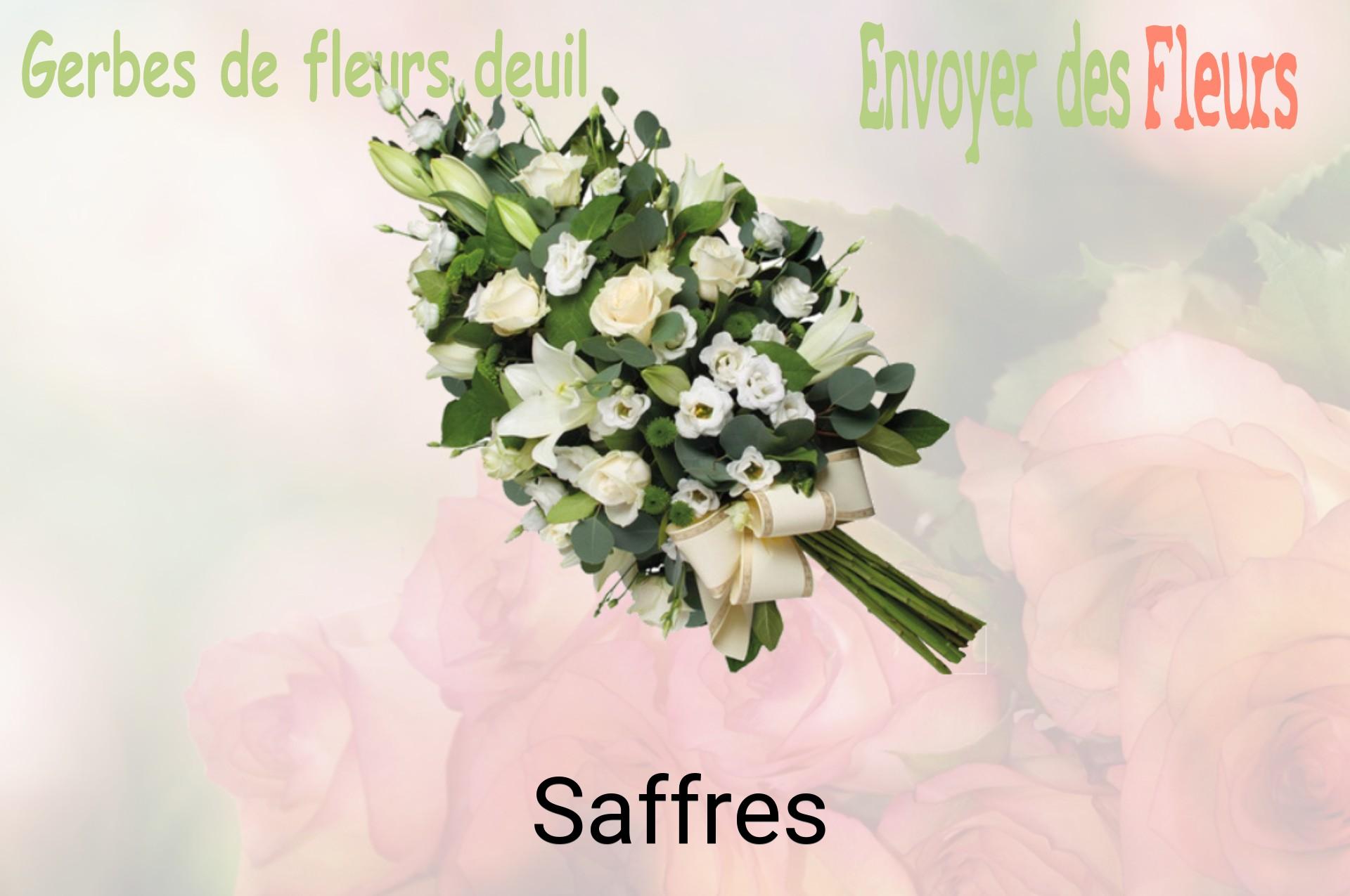 Gerbe de fleurs de deuil livrée à Saffres